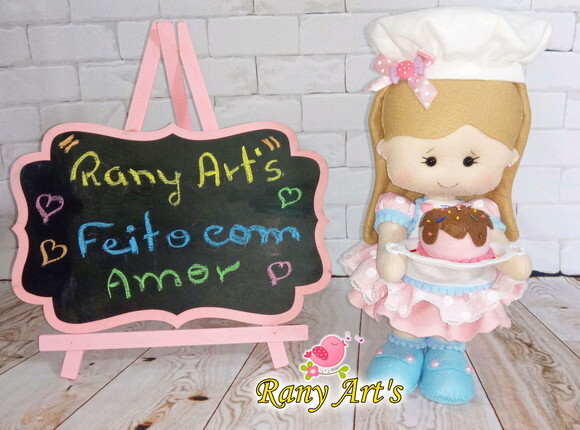 Confeiteira em feltro 30cm