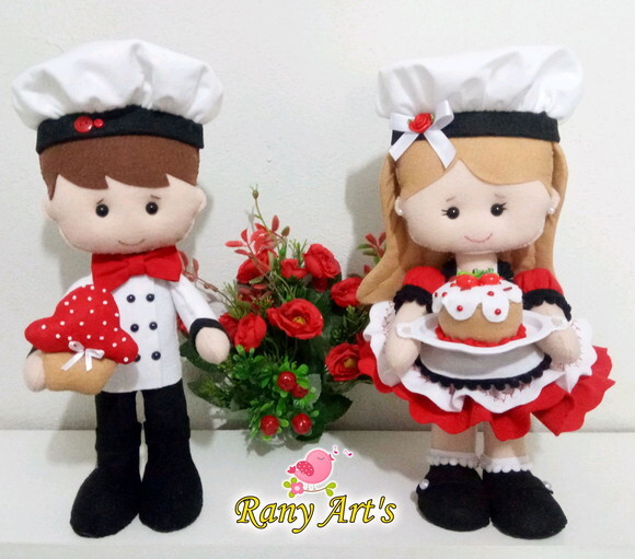 Confeiteiros em feltro