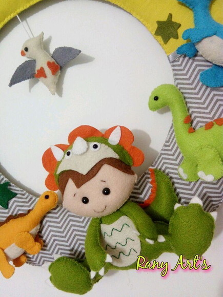Enfeite porta maternidade dinossauros