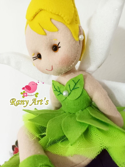 Fadinha Tinker Bell com Cogumelo