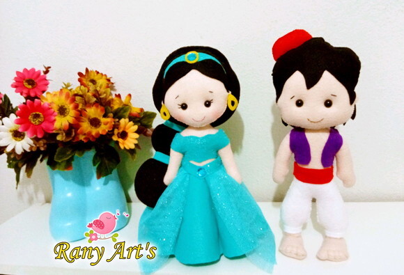 Jamine e Aladdin 25cm Altura
