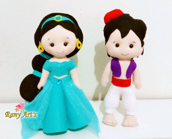 Jamine e Aladdin 25cm Altura