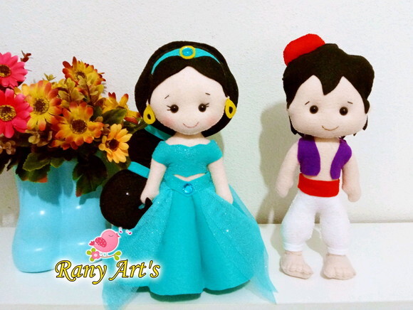 Jamine e Aladdin 25cm Altura