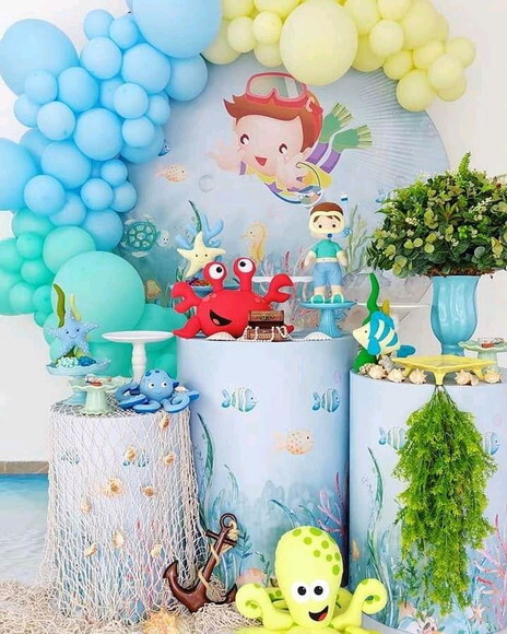 Kit Fundo do Mar Menino com 11 Peças
