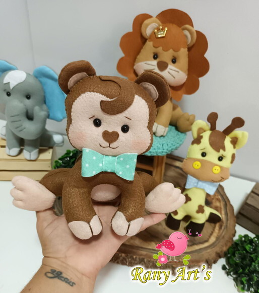 Kit Safari para Nicho com 4 Bichinhos de 15cm