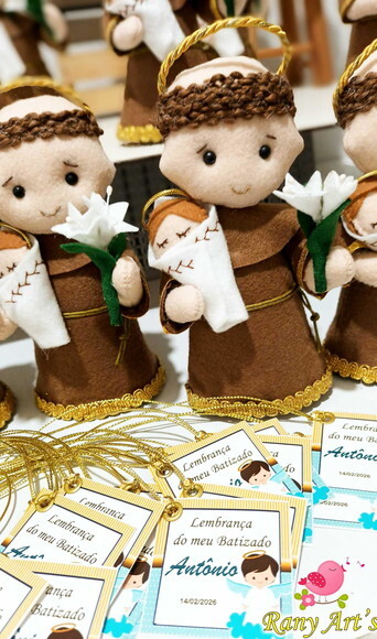 Lembrancinha para Batizado -santo Antônio 15cm - Kit com 5