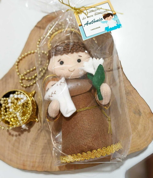 Lembrancinha para Batizado -santo Antônio 15cm - Kit com 5