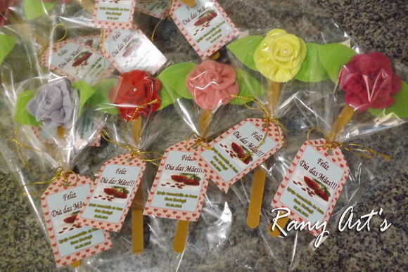 Lixa Decorada c/ Flor para Lembrancinha