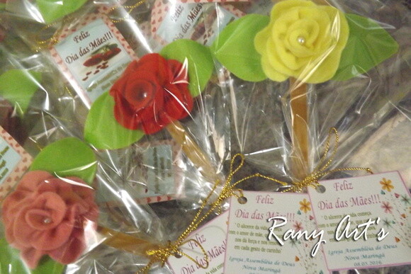 Lixa Decorada c/ Flor para Lembrancinha