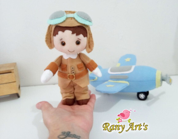 Mini aviador com 18cm, mini baloeiro