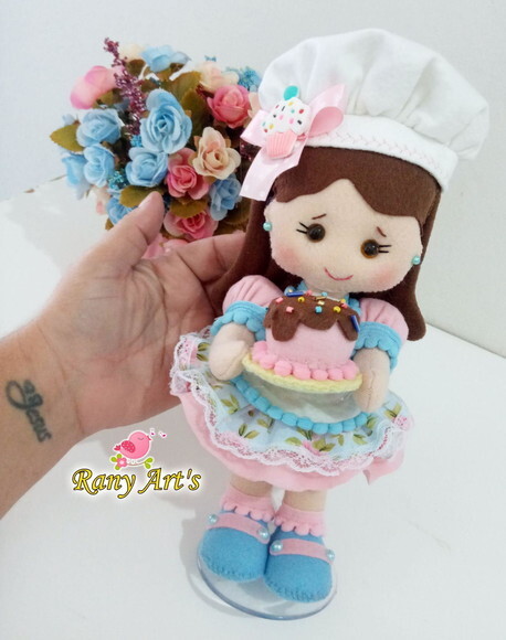 Mini confeiteira em feltro 20cm