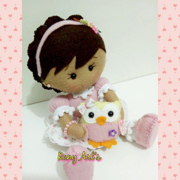 Mini Boneca p/ Decoração de Quadros, Abajur e Kit Higienico