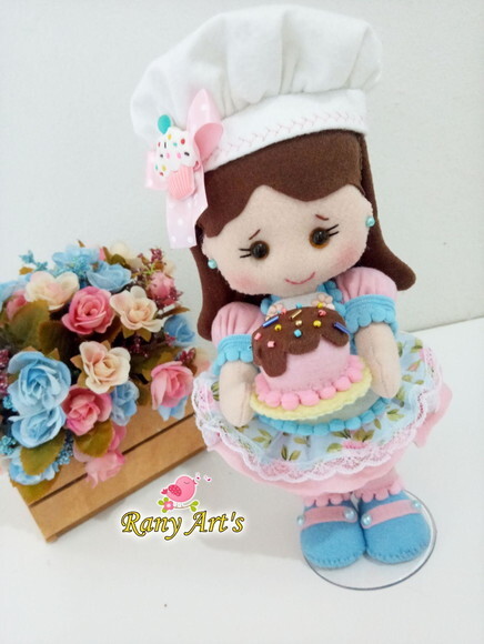 Mini confeiteira em feltro 20cm