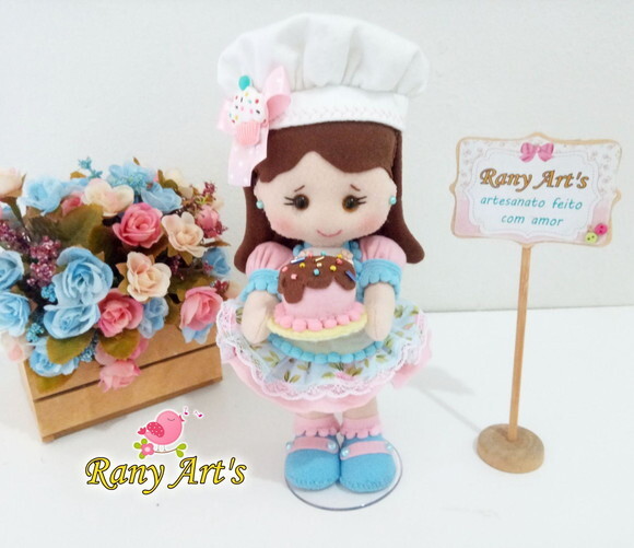 Mini confeiteira em feltro 20cm
