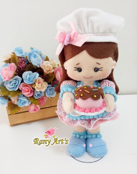 Mini Confeiteira Em Feltro 20cm