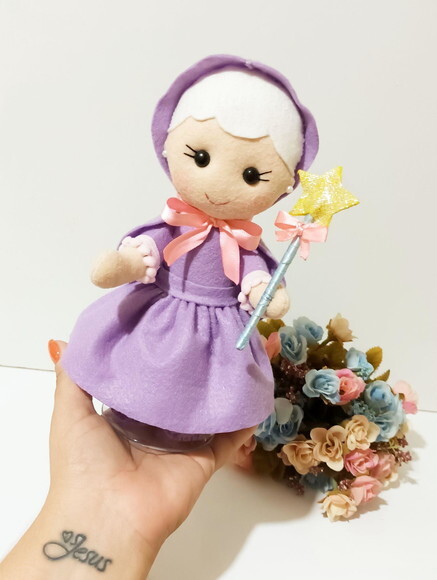 Mini Fada Madrinha da Cinderella com 20cm