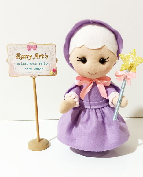 Mini Fada Madrinha da Cinderella com 20cm