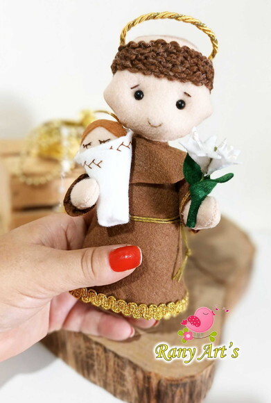 Mini Santo Antonio em Feltro 15cm