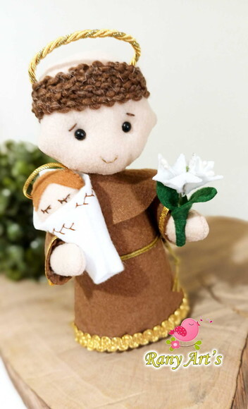 Mini Santo Antonio em Feltro 15cm