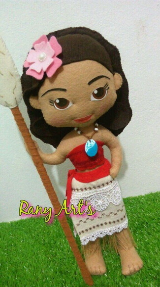 Moana - Boneca Moana em Feltro