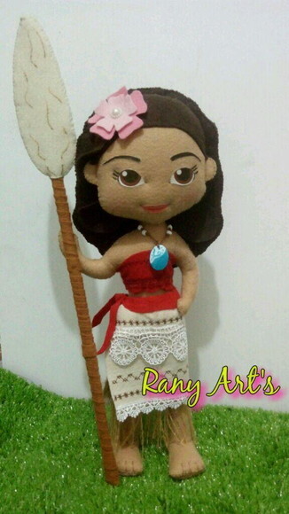 Moana - Boneca Moana em Feltro