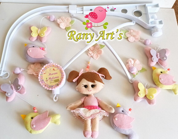 Móbile de Berço Menina Personalizado