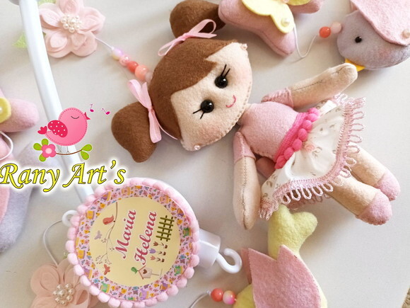Móbile de Berço Menina Personalizado