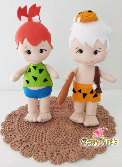 pedrita e bambam com aprox. 26cm