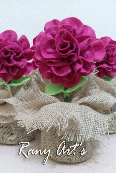 Pesinhos de Porta  Rosas de Feltro