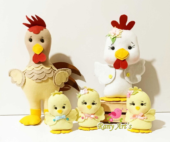 Pintinhos em Feltro Kit com Unidades