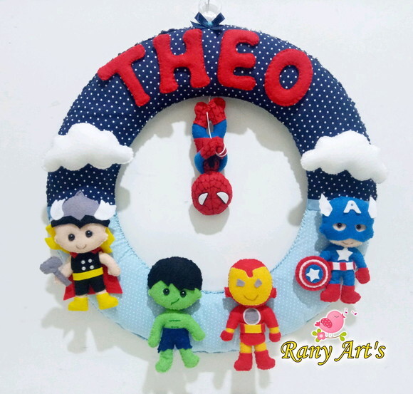 Porta Maternidade super herois