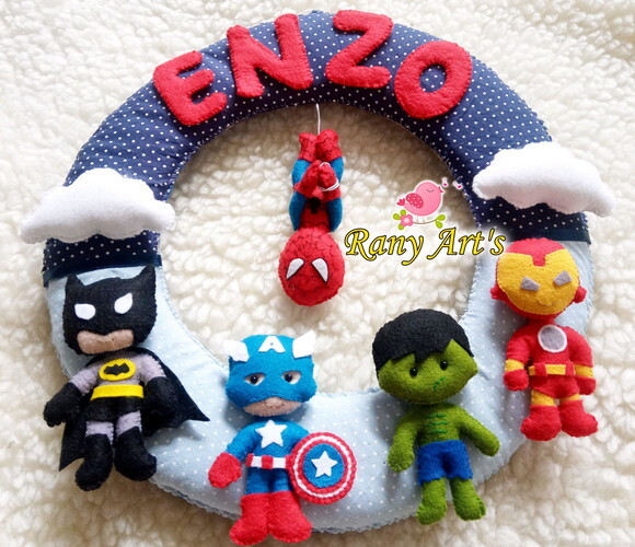 Porta Maternidade super herois