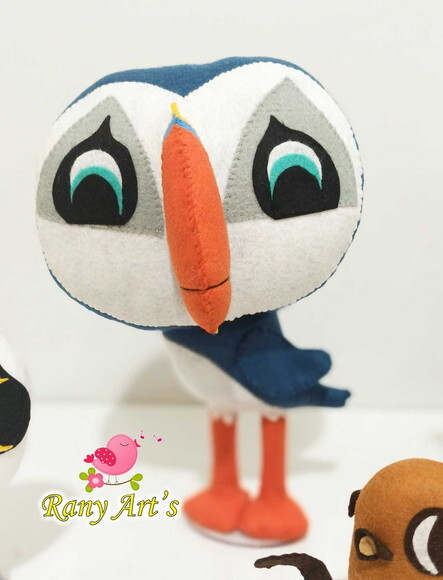 Puffin Rock Kit com 3 Personagens: Mossy, Oona, Baba