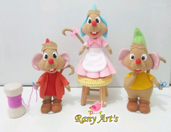 Ratinhos da Cinderella com 25cm Altura