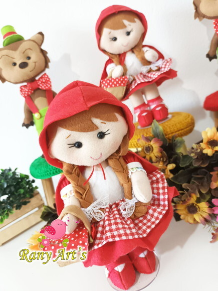 Turma Chapeuzinho Vermelho 6 Peças de 20cm