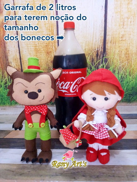 Turma Chapeuzinho Vermelho com Bonecos de Aprox. 20cm