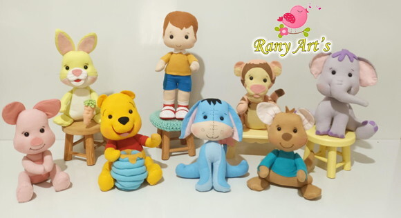 Turma Ursinho Pooh com 8 Peças