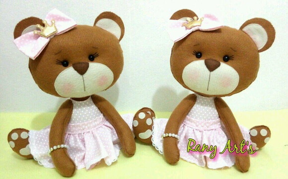 Ursa Princesa - Ursa realeza 20cm