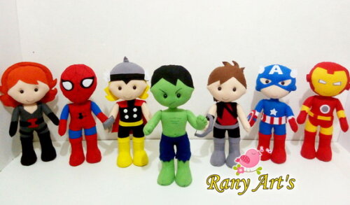 12 Centros de Mesa Super-heróis 30cm