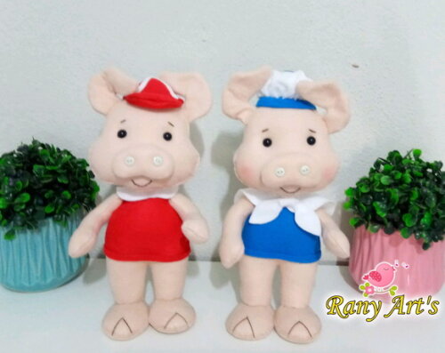 3 Porquinhos com 25cm Altura