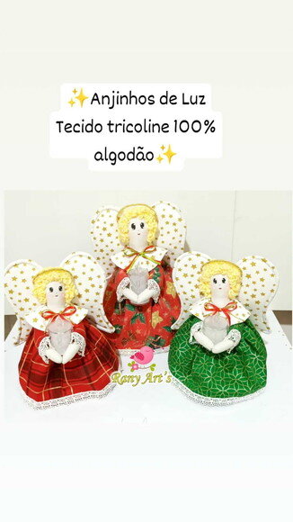 Anjinho de Luz - 3 Peças - Tecido 100% Algodao