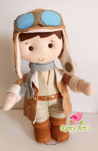 Aviador com 30cm , Menino Baloeiro