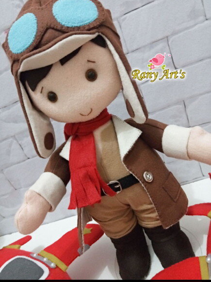 Boneco Aviador 30cm - Menino Baloeiro
