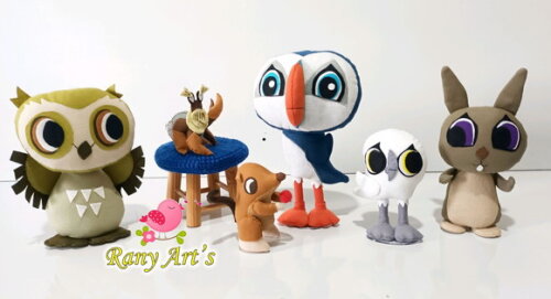 Bonecos Puffin Rock com 6 Peças