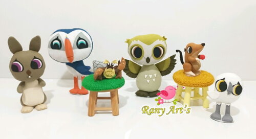 Bonecos Puffin Rock com 6 Peças