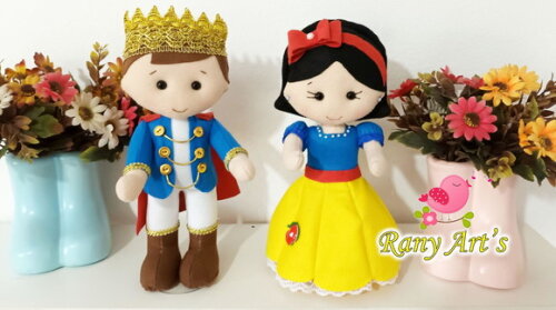 Branca de Neve e Principe com 25cm
