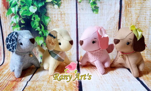 Cachorrinho em Feltro - 3d com 15cm