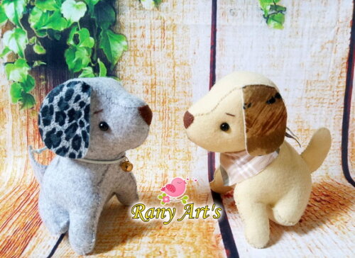 Cachorrinho em Feltro - 3d com 15cm