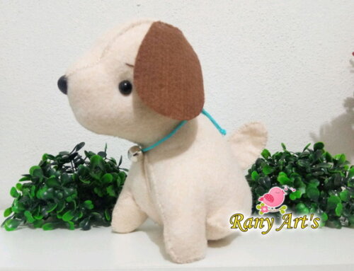 Cachorrinho em Feltro 3d com 15cm