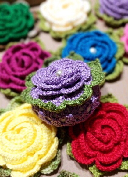Capinha de Flores para Sabonetes Redondos Kit com 5 Unidades